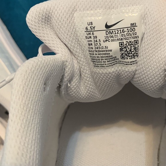 Nike Court Borough Low 2 SE Sneakers DM1216-100 Youth Size 6.5 Women's Size 8 - Picture 6 of 7